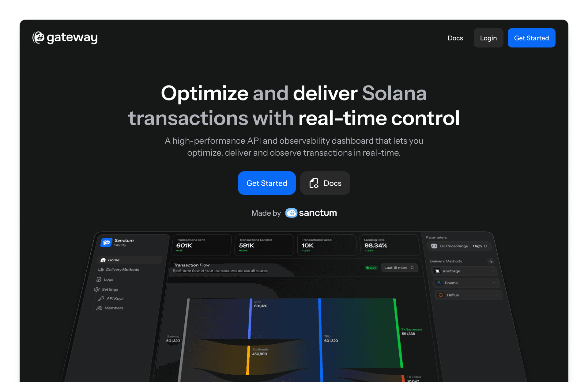 Preview of Gateway homepage