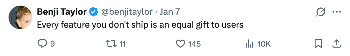 Benji Taylor on Twitter screenshot