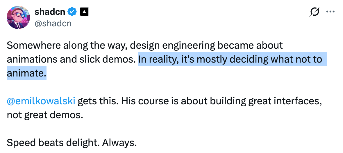 Shadcn on Twitter screenshot